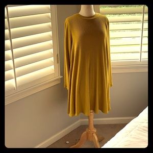 Mustard Mini Sweater Dress